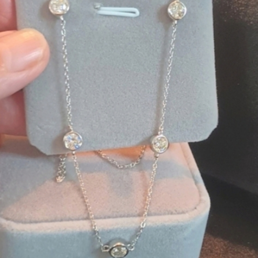 2.5ct. Moissanite Diamond Necklace - Picture 2 of 4